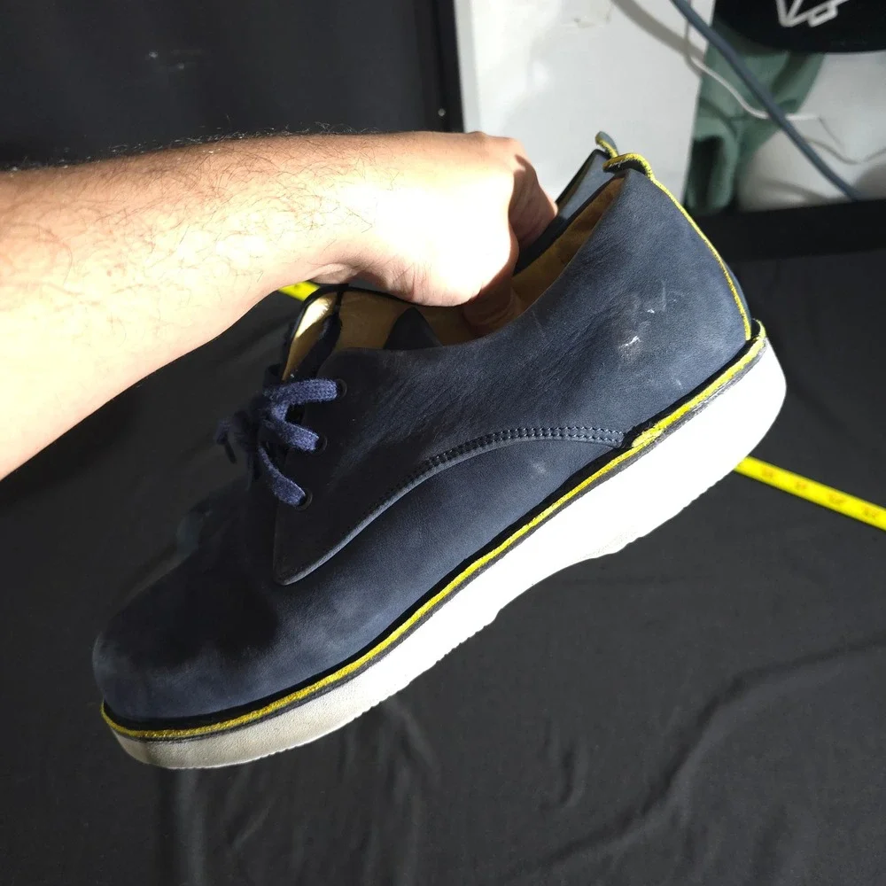 Samuel Hubbard Hubbard Free Mens 12 Navy Blue Leather Vibram Oxford M1100-016